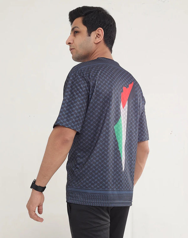 Keffiyeh Oversized Shirt - Palestine (Unisex)